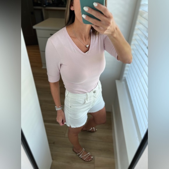 2/$5 Sale - Half Sleeve Spandex Tee - Pink - Picture 3 of 13